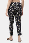 Enamor Viscose Loungewear Bottom - Navy Hibiscus Aop — thumbnail 2